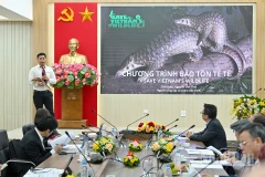 Đại diện dự án thuyết trình tại Vòng Chung kết Giải thưởng Hành động vì Cộng đồng - Human Act Prize 2025. (Ảnh: THỦY NGUYÊN)