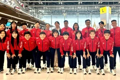 Ban huấn luyện cùng các thành viên đội tuyển futsal nữ Việt Nam khép lại hành trình đáng nhớ. (Ảnh: VFF)