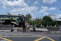 Hiện trường vụ tai nạn.