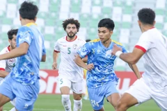 Nguyễn Lê Phát ghi bàn thắng duy nhất cho U23 Việt Nam. (Ảnh: VFF)