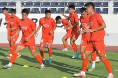 U23 Việt Nam tập luyện chuẩn bị cho giải U23 Đông Nam Á 2025. (Ảnh: VFF)