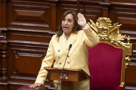 Tổng thống Peru Dina Boluarte. (Ảnh: Tân Hoa xã)