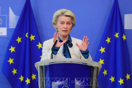 Chủ tịch Ủy ban châu Âu, bà Ursula von der Leyen. (Ảnh: TTXVN)
