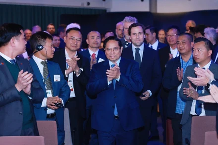 Thủ tướng Phạm Minh Chính dự Diễn đàn kinh tế Việt Nam-Thụy Điển. (Ảnh: TTXVN)