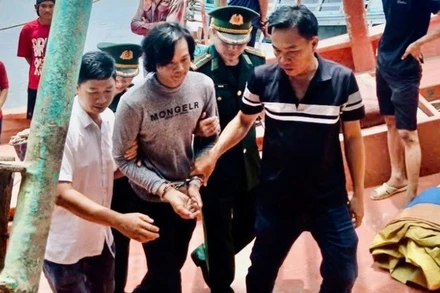 Đối tượng truy nã V. bị lực lượng chức năng bắt giữ. 