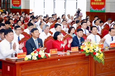 Các đại biểu tham dự Đại hội Đảng bộ xã Phúc Thọ nhiệm kỳ 2025-2030.