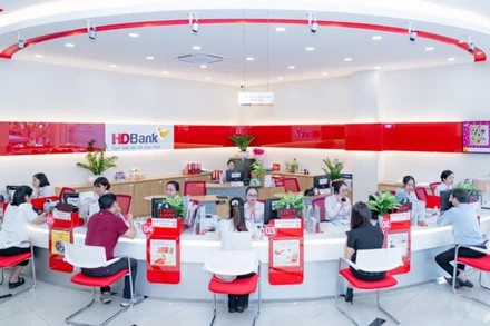 Quầy giao dịch của HDBank.