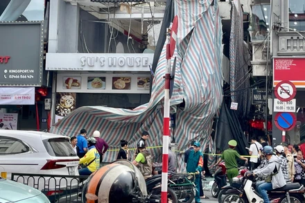 Hiện trường vụ tai nạn. (Ảnh: TRƯỜNG SƠN)