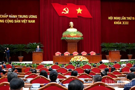 Quang cảnh phiên bế mạc hội nghị. (Ảnh: ĐĂNG KHOA)