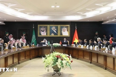 Thủ tướng Phạm Minh Chính dự và phát biểu tại Diễn đàn kinh doanh Việt Nam-Saudi Arabia, tháng 10/2023. (Ảnh: TTXVN)