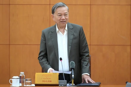 Tổng Bí thư Tô Lâm phát biểu tại buổi làm việc. (Ảnh: ĐĂNG KHOA)