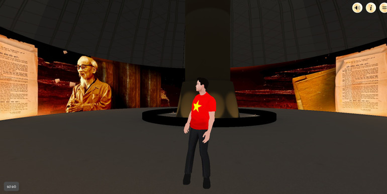 Những thước phim về Chủ tịch Hồ Chí Minh tại phân khu 8 của triển lãm. 4.png