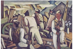 Lê Anh Vân, Chiến lũy, sơn dầu, 100 x 129,5cm, 1984. trong Sưu tập của Bảo tàng Mỹ thuật Việt Nam.