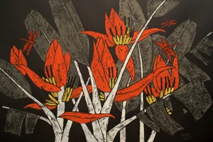 Trần Tuyết Mai, Hoa chuối, 70x46 cm, 2011.