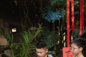 Niềm vui đầu năm với chữ và đạo học tại một không gian văn hóa tư nhân ở thành phố Huế. Ảnh: Xuân Thao