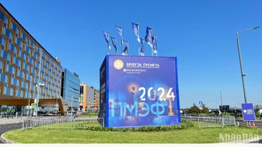 Diễn đàn Kinh tế Quốc tế Saint Petersburg năm 2024 diễn ra từ ngày 5 đến 8/6. (Ảnh: XUÂN HƯNG)