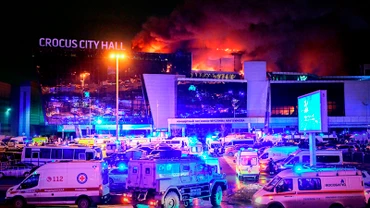 Hiện trường vụ nổ súng ở ngoại ô Moskva. (Ảnh: RIA Novosti)