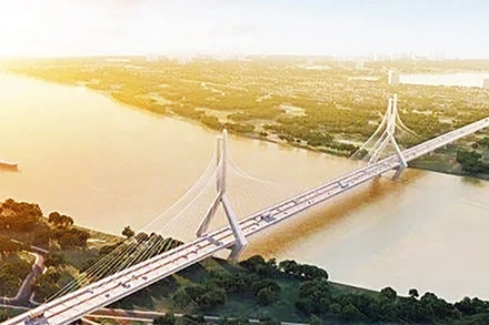 Quy hoạch với tầm nhìn 100 năm sẽ giúp Hà Nội kết nối, khai thác hệ thống hạ tầng một cách hiệu quả. (Trong ảnh: Phối cảnh cầu Tứ Liên)
