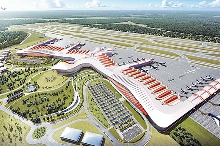 Phối cảnh mở rộng sân bay Phú Quốc. (Ảnh TẬP ĐOÀN SUN GROUP).