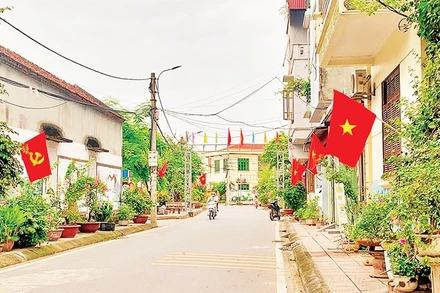 Đường liên thôn khang trang tại xã Đan Phượng.