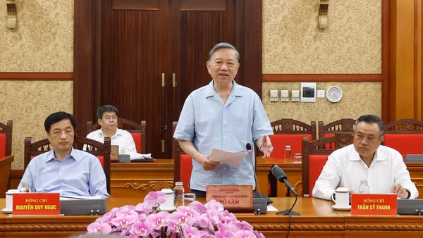 Tổng Bí thư, Chủ tịch nước Tô Lâm phát biểu chỉ đạo. (Ảnh: Thống Nhất/TTXVN)