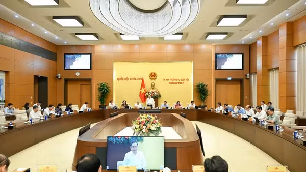 Quang cảnh Phiên họp thứ 2 của Ủy ban Thường vụ Quốc hội. (Ảnh: DUY LINH)