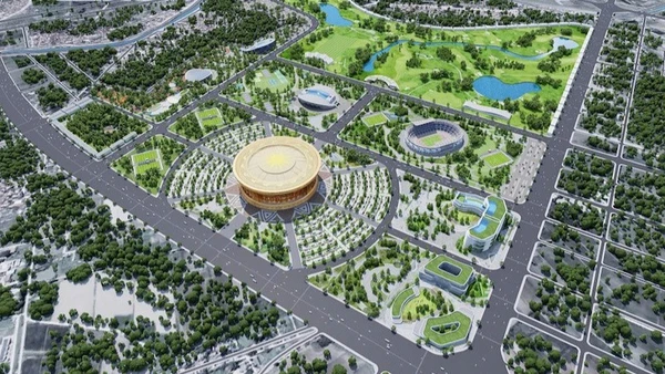 Phối cảnh một phân khu thuộc Khu đô thị thể thao Olympic nam Hà Nội.