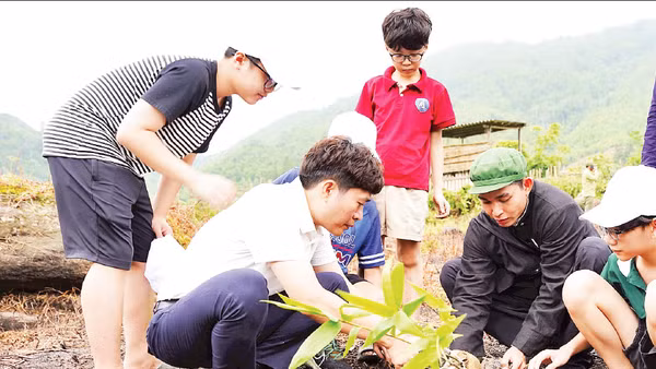 Người dân xã Bản Liền, tỉnh Lào Cai tham gia chương trình trồng cây, tháng 8/2025. (Ảnh: TL)