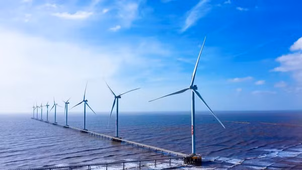 Nhà máy Điện gió Đông Hải I (Ảnh: TTXVN)