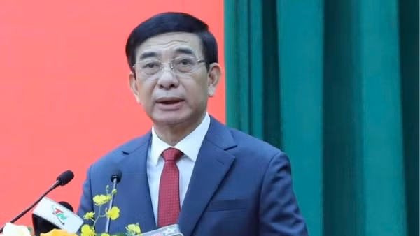 Đại tướng Phan Văn Giang phát biểu tại hội nghị. (Ảnh: DUY ĐỨC)