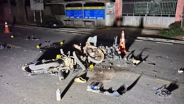 Hiện trường vụ tai nạn.