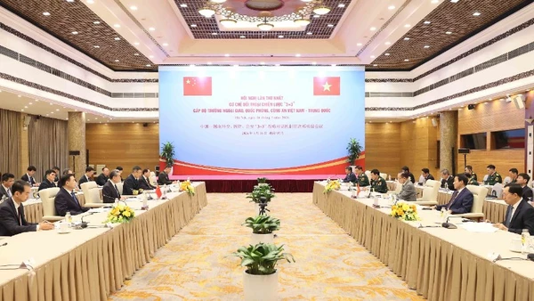 Hội nghị lần thứ nhất, Cơ chế đối thoại chiến lược “3+3” cấp Bộ trưởng Ngoại giao, Quốc phòng, Công an Việt Nam-Trung Quốc. (Ảnh: AN ĐĂNG/TTXVN)