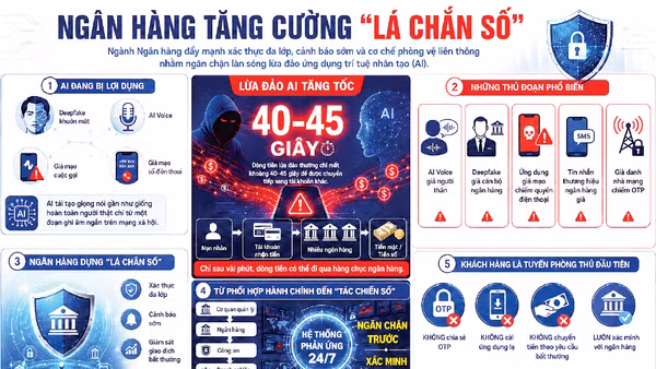 Tăng cường bảo mật ngân hàng. (Đồ họa: HỒNG ANH)