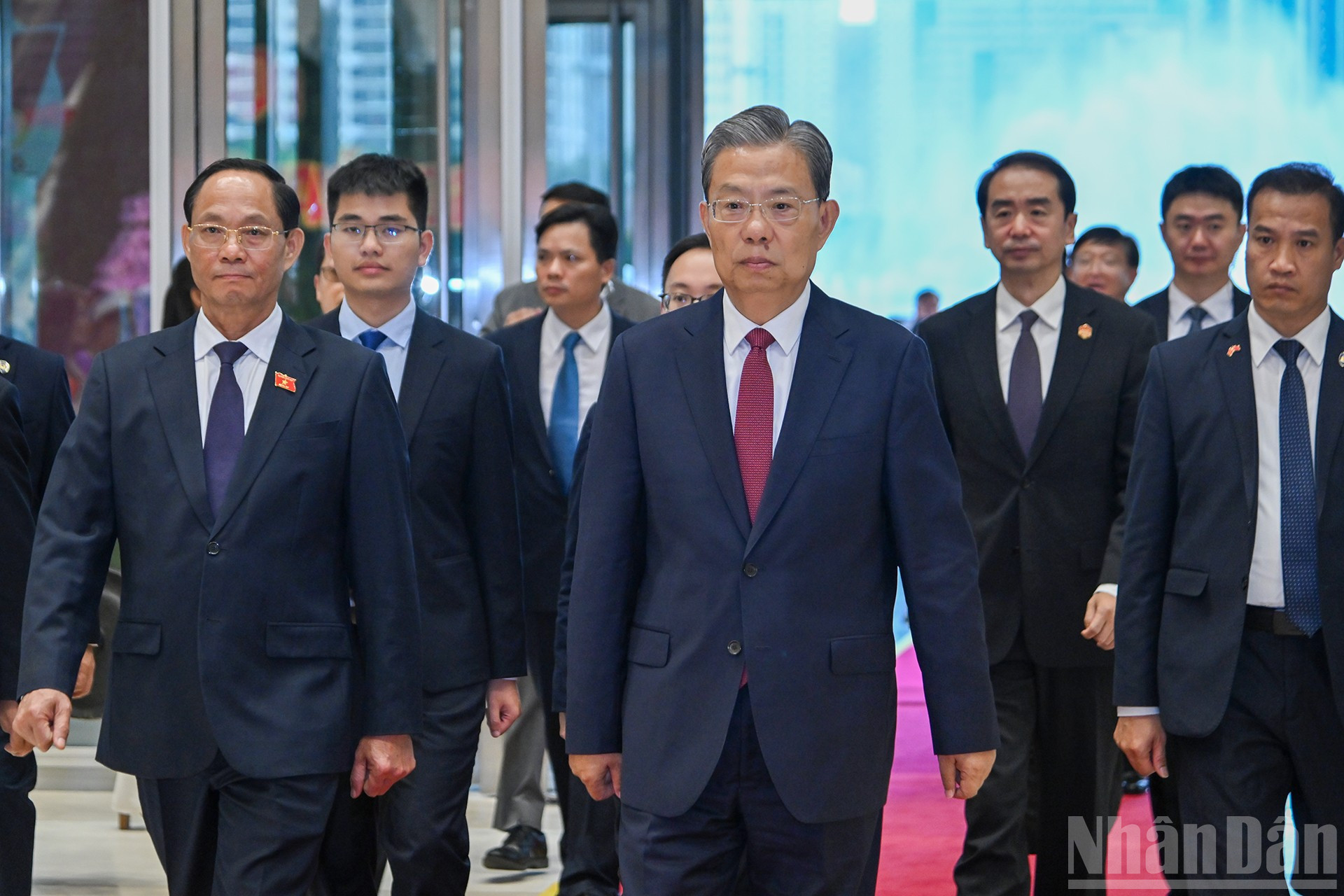 Chairman of the National People's Congress Zhao Leji attended the reception. ndo_br_4-3972.jpg
