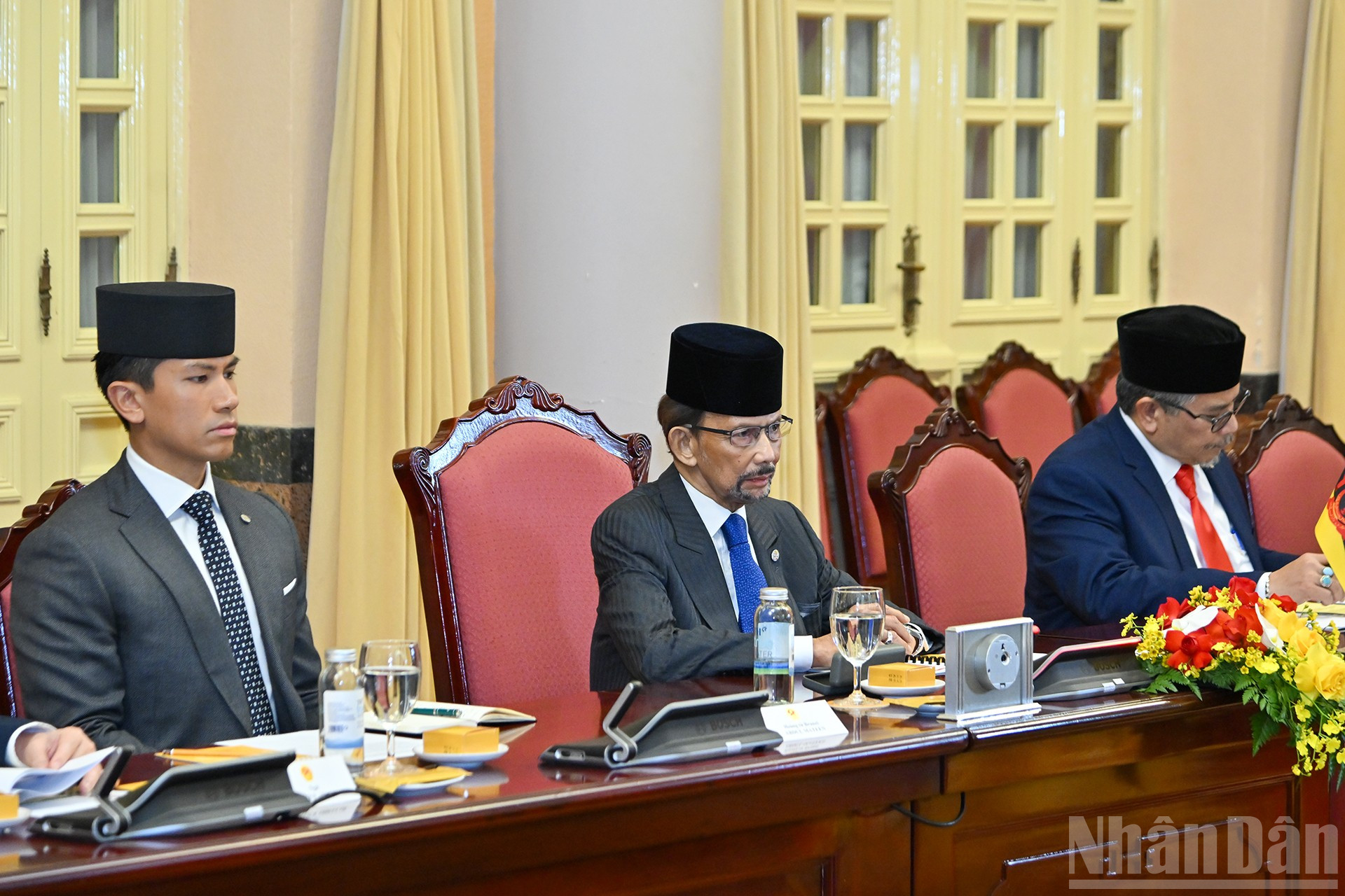 Sułtan Brunei Darussalam Haji Hassanal Bolkiah podczas rozmów. ndo_br_8.jpg