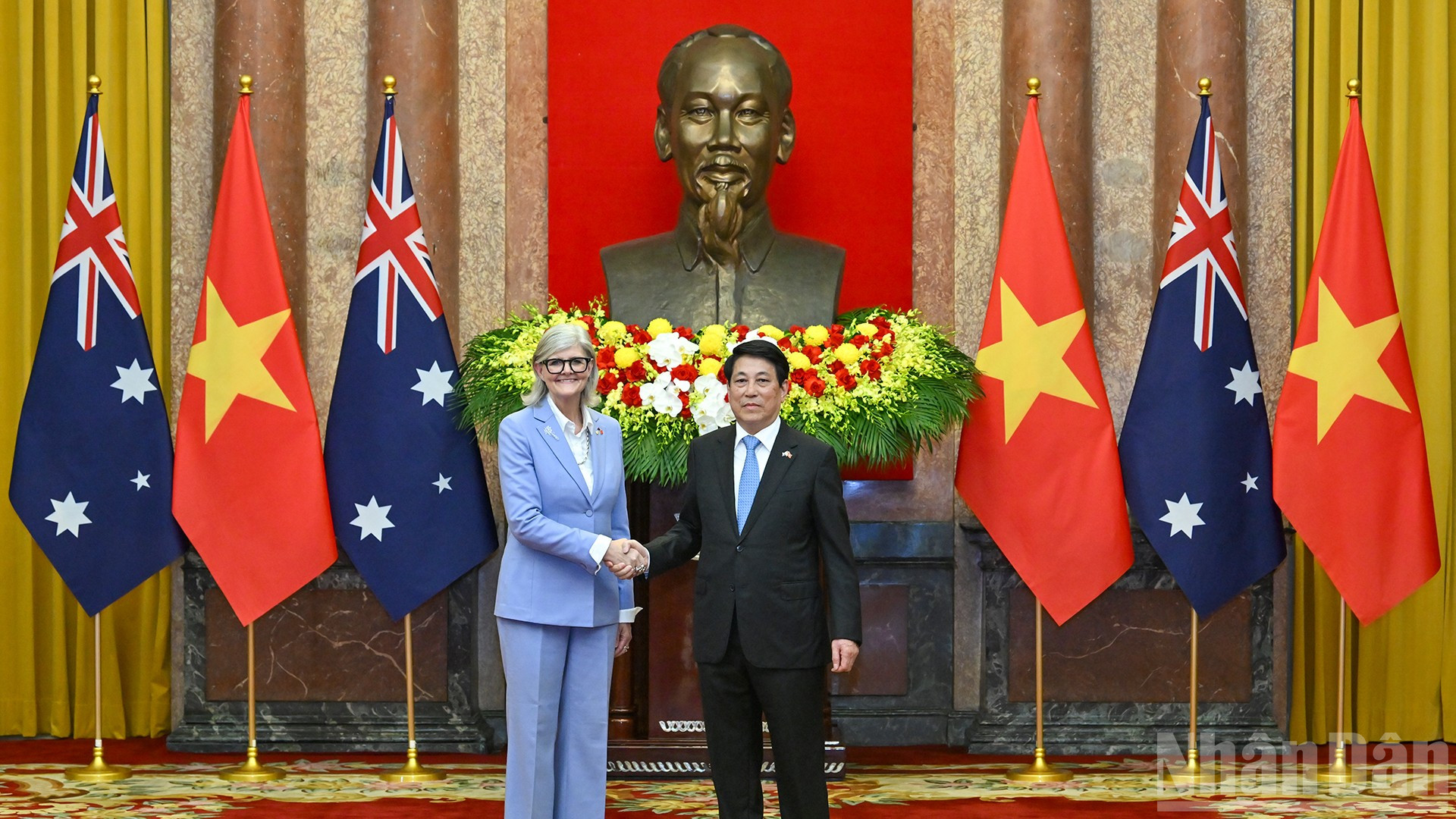 Chủ tịch nước Lương Cường và Toàn quyền Australia Sam Mostyn.