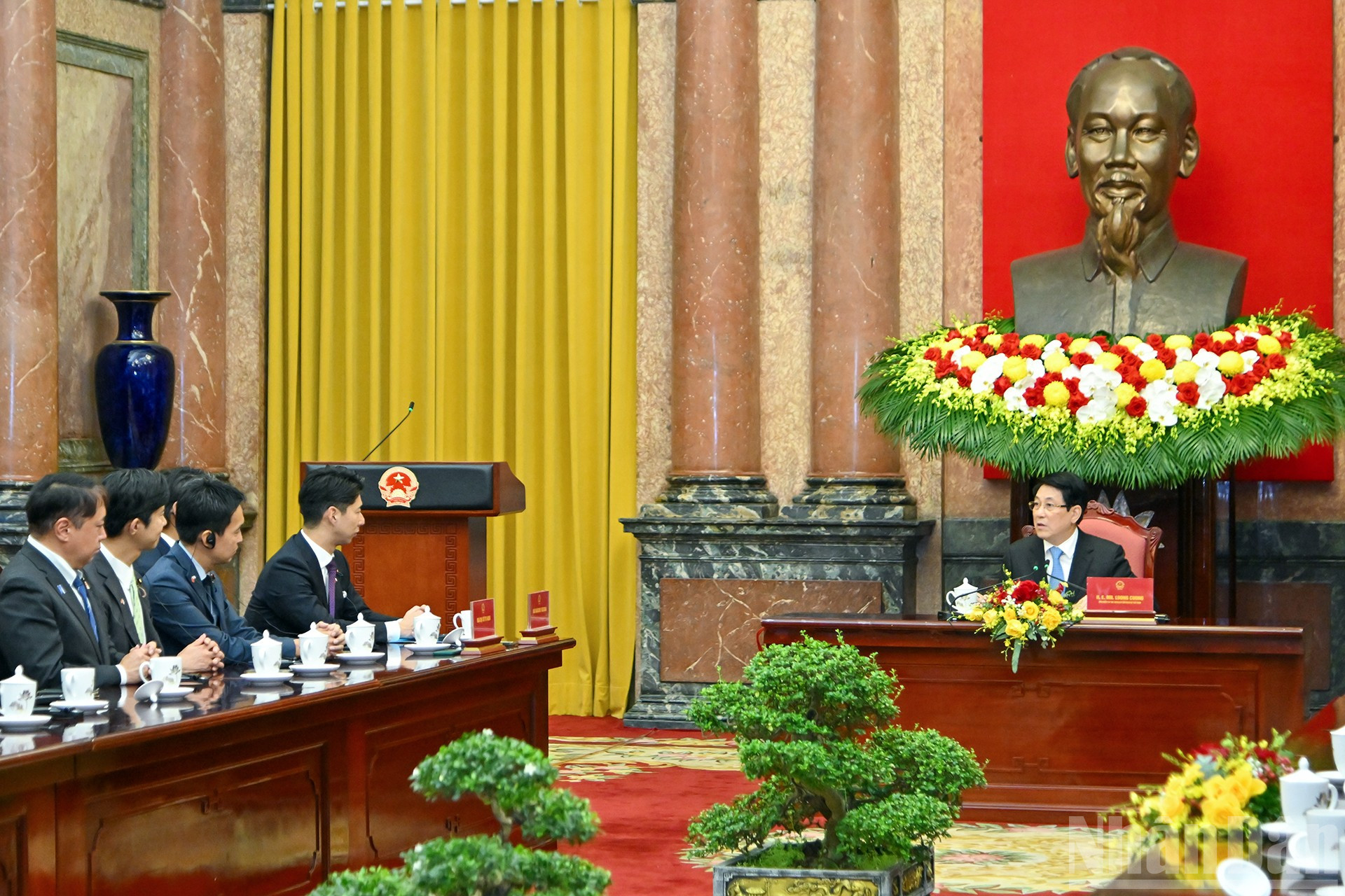 President Luong Cuong speaks. ndo_br_10.jpg