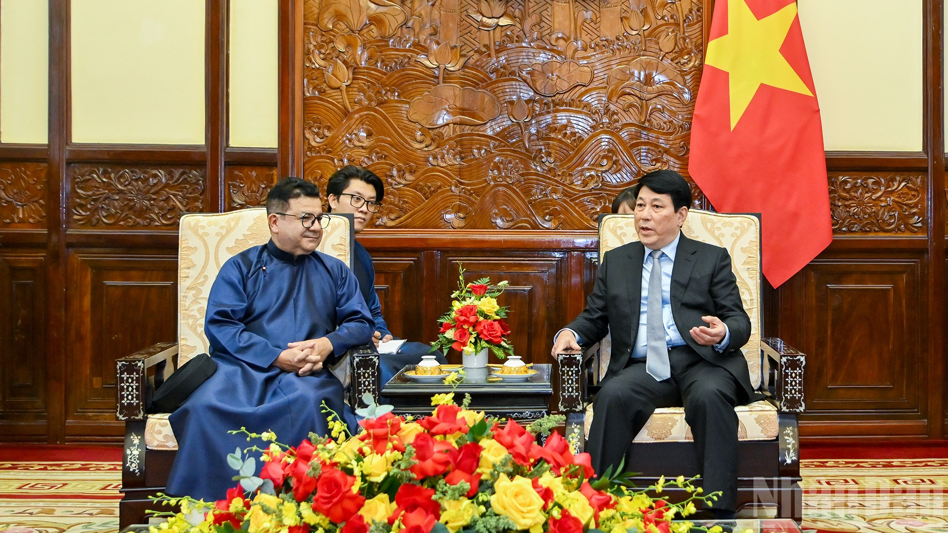 Chủ tịch nước Lương Cường tiếp Đại sứ Chile tại Việt Nam Sergio Narea Guzman.