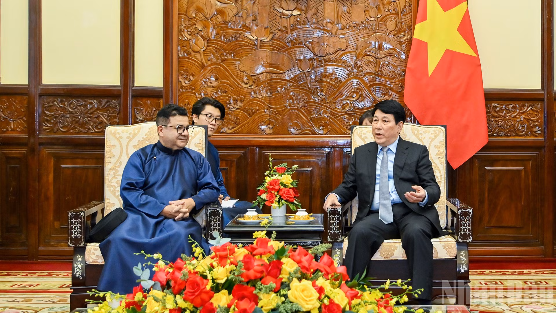 Chủ tịch nước Lương Cường tiếp Đại sứ Chile tại Việt Nam Sergio Narea Guzman.