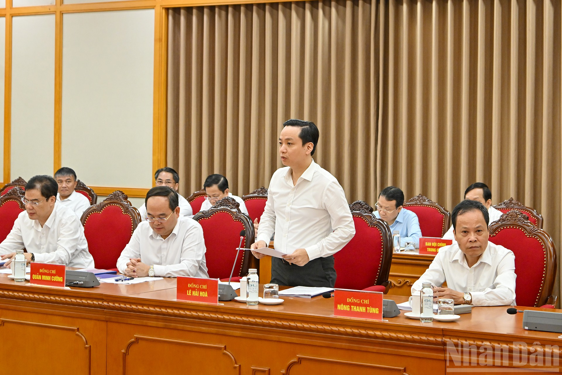 Phó Bí thư Tỉnh ủy, Chủ tịch UBND tỉnh Cao Bằng Lê Hải Hòa phát biểu. ndo_br_5.jpg