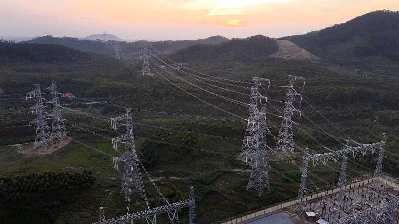 Dự án Đường dây 500kV Lào Cai-Vĩnh Yên. (Ảnh: EVN)