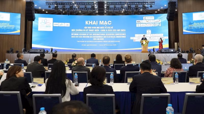 Toàn cảnh buổi khai mạc Hội thảo khoa học về Môi trường và Kỹ thuật châu Á 2025. 