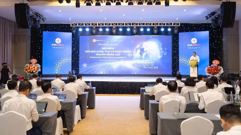 Toàn cảnh Hội nghị "Đổi mới sáng tạo và phát triển nguồn nhân lực trong hành trình Văn hóa EVNGENCO1". (Ảnh: EVNGENCO1)