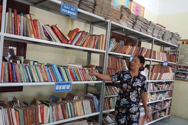 Mô hình thư viện, tủ sách khuyến học ở thôn Phú Mẫn (Bắc Ninh).
