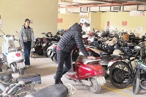 Xe điện được bố trí để riêng trong tầng hầm của chung cư.