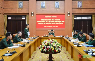 Quanh cảnh buổi làm việc. (Ảnh: Báo Quân đội nhân dân)