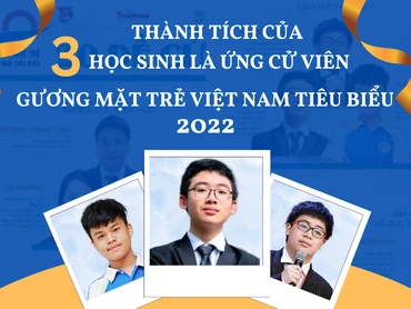 Thành tích của 3 học sinh là ứng cử viên Gương mặt trẻ Việt Nam tiêu biểu 2022