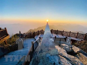 Đỉnh Fansipan ở Sapa, Lào Cai. (Ảnh: TTXVN)
