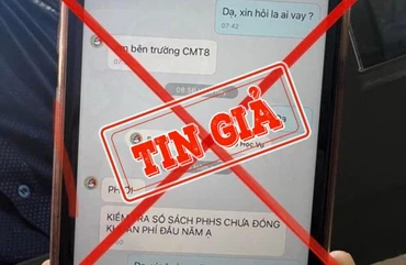 Mạo danh nhà trường gửi tin nhắn đến phụ huynh học sinh để yêu cầu đóng học phí.