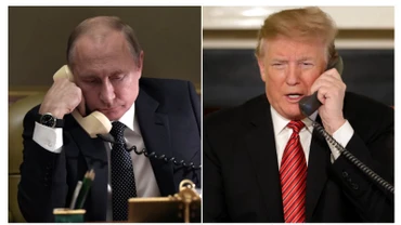 Tổng thống Nga Vladimir Putin (phải) và Tổng thống Mỹ Donald Trump. (Ảnh: Sputnik/Getty Images/TTXVN)